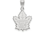10k White Gold Nhl Logoart Toronto Maple Leafs Large Pendant