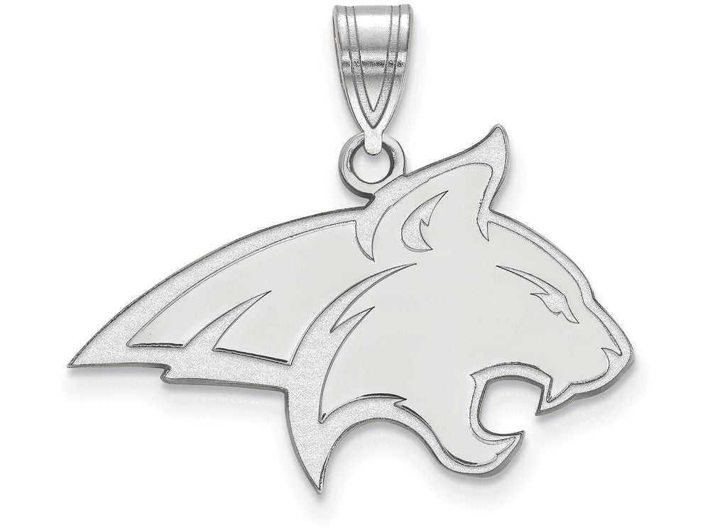 10k White Gold Logoart Montana State University Large Pendant