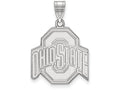 10k White Gold Logoart Ohio State University Large Pendant