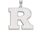 10k White Gold Logoart Rutgers Extra Large  Pendant