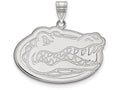 10k White Gold Logoart University Of Florida Large Pendant