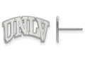 10k White Gold Logoart University Of Nevada Las Vegas Small Post Earrings