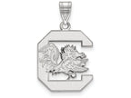 10k White Gold Logoart University Of South Carolina Large Pendant