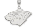 10k White Gold Nhl Logoart Minnesota Wild Large Pendant