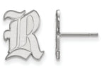 10k White Gold Logoart Rice University Small Post Earrings