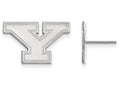 10k White Gold Logoart Youngstown State University Small Post Earrings