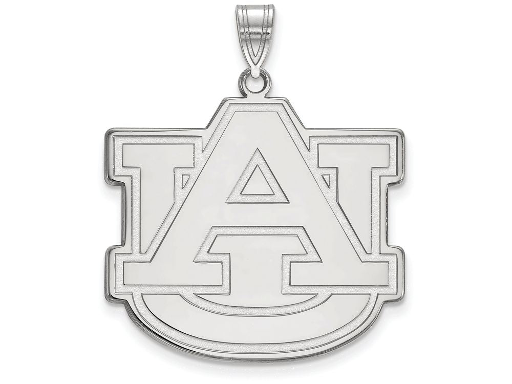 10k White Gold Logoart Auburn University Extra Large  Pendant