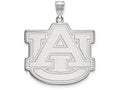 10k White Gold Logoart Auburn University Extra Large  Pendant