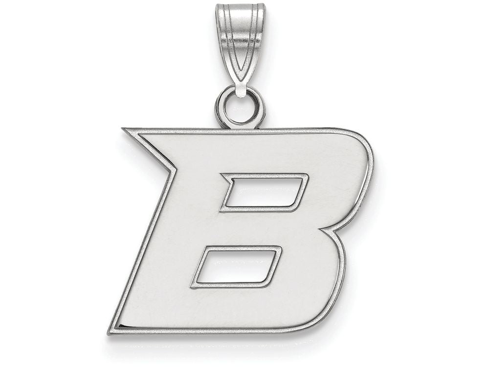 10k White Gold Logoart Boise State University Small Pendant