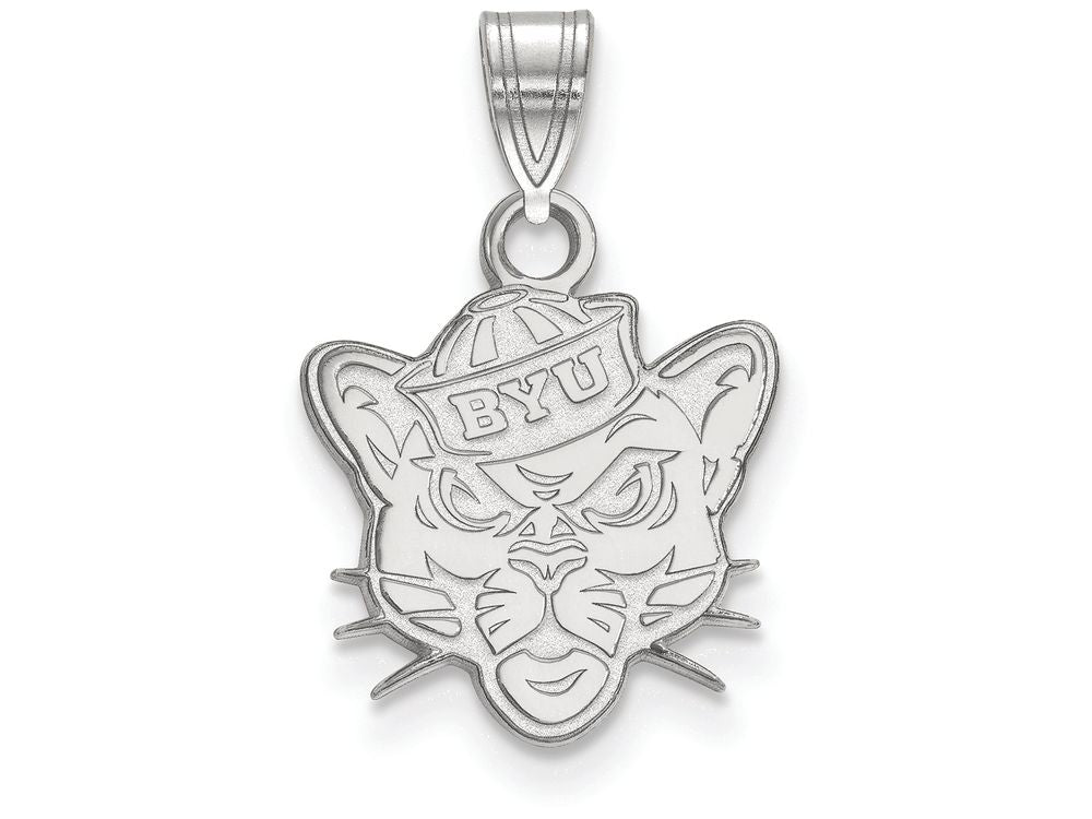 10k White Gold Logoart Brigham Young University Small Pendant