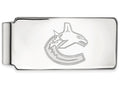 10k White Gold Nhl Logoart Vancouver Canucks Money Clip
