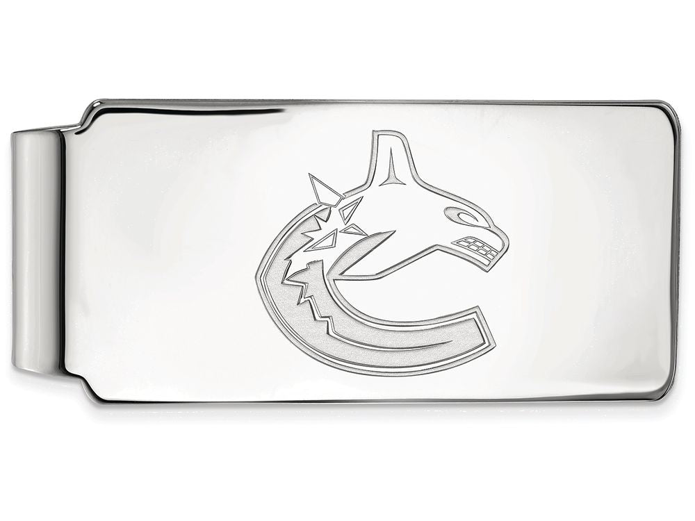 10k White Gold Nhl Logoart Vancouver Canucks Money Clip
