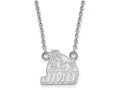 10k White Gold Logoart James Madison University Small Pendant Necklace
