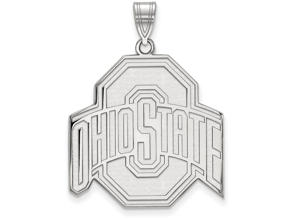 10k White Gold Logoart Ohio State University Extra Large  Pendant