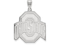 10k White Gold Logoart Ohio State University Extra Large  Pendant
