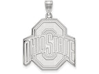 10k White Gold Logoart Ohio State University Extra Large  Pendant