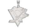 Logoart 10k White Gold Pittsburh Penguins Extra Large  Pendant