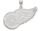 10k White Gold Nhl Logoart Detroit Red Wings Extra Large  Pendant