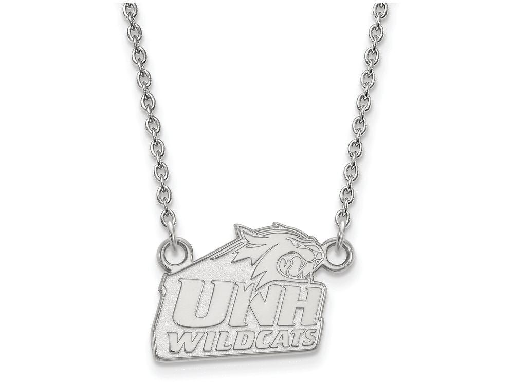 10k White Gold Logoart University Of New Hampshire Small Pendant Necklace