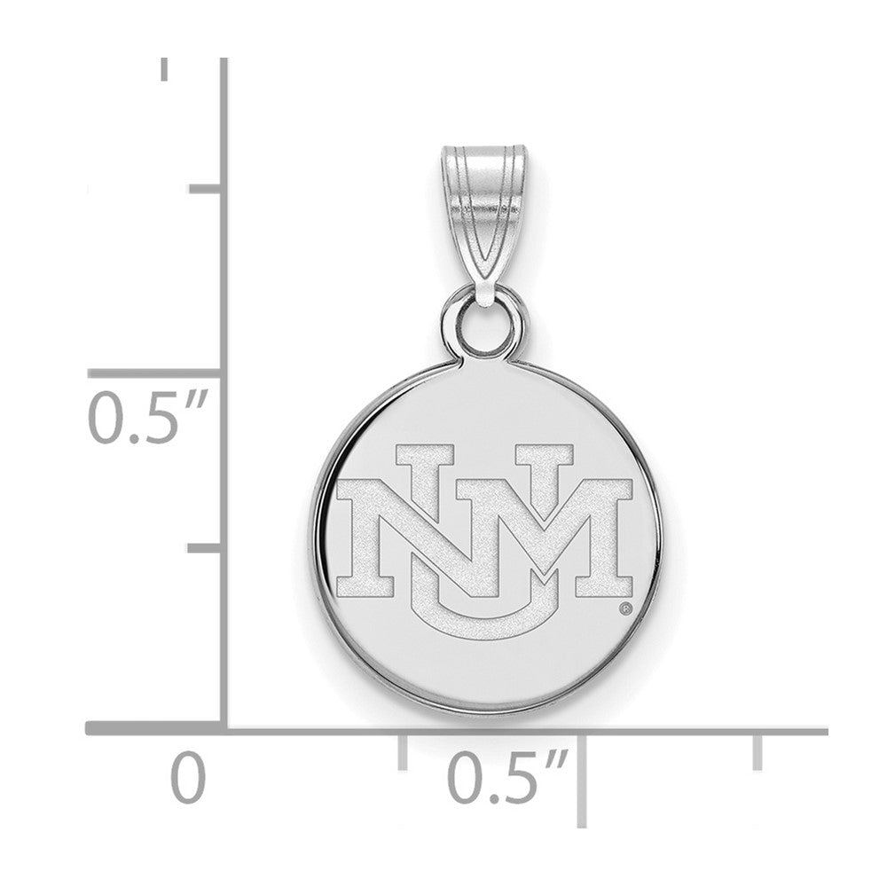 10k White Gold Logoart University Of New Mexico Small Pendant