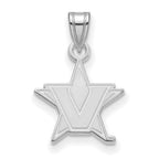 10k White Gold Logoart Vanderbilt University Small Pendant