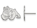 10k White Gold Logoart California State University Fresno Small Post Earrings