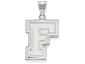 10k White Gold Logoart Fordham University Large Pendant