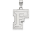 10k White Gold Logoart Fordham University Large Pendant