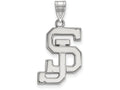 10k White Gold Logoart San Jose State University Large Pendant