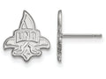 10k White Gold Logoart University Of New Orleans Small Post Earrings