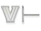 10k White Gold Logoart Villanova University Extra Small Post Earrings