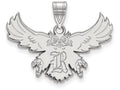 10k White Gold Logoart Rice University Large Pendant