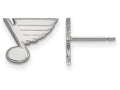 10k White Gold Nhl Logoart St. Louis Blues Extra Small Post Earrings