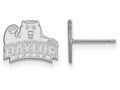 10k White Gold Logoart Baylor University Extra Small Post Earrings
