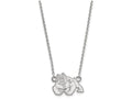 10k White Gold Logoart California State University Fresno Small Pendant Necklace
