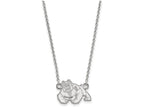 10k White Gold Logoart California State University Fresno Small Pendant Necklace