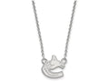 10k White Gold Nhl Logoart Vancouver Canucks Small Pendant Necklace
