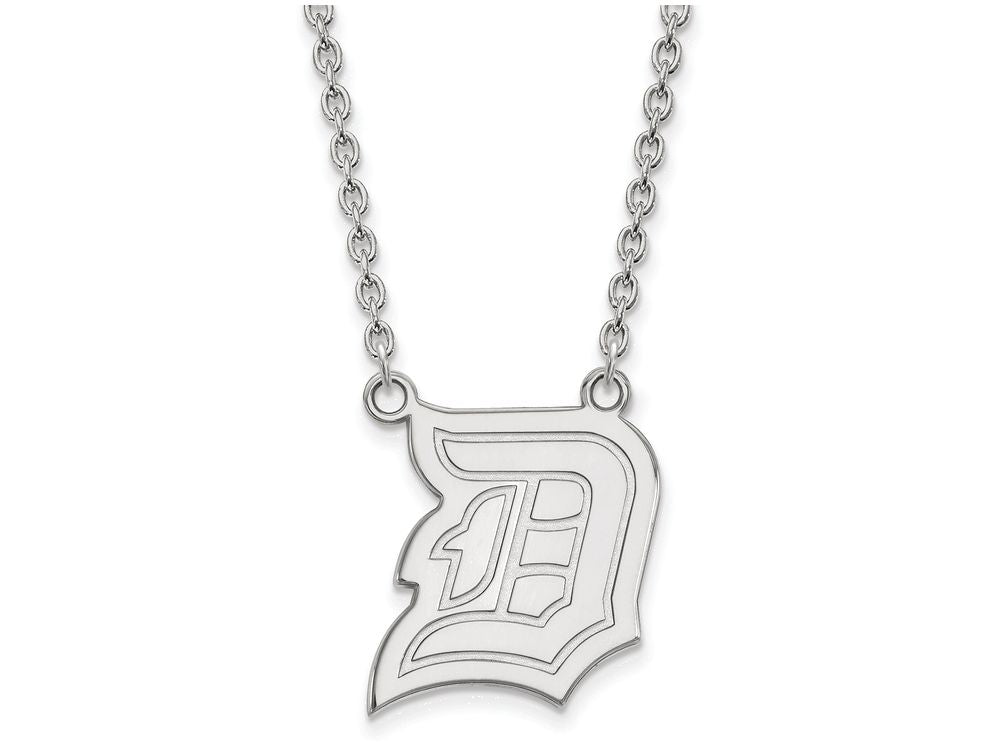 10k White Gold Logoart Duquesne University Large Pendant Necklace