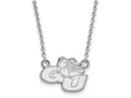 10k White Gold Logoart Gonzaga University Small Pendant Necklace