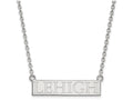10k White Gold Logoart Lehigh University Large Pendant Necklace