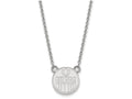 10k White Gold Nhl Logoart Edmonton Oilers Small Pendant Necklace