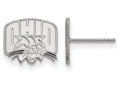 10k White Gold Logoart Ohio University Extra Small Post Earrings