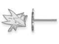 10k White Gold Nhl Logoart San Jose Sharks Extra Small Post Earrings