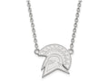 10k White Gold Logoart San Jose State University Large Pendant Necklace