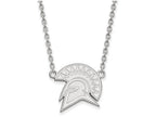 10k White Gold Logoart San Jose State University Large Pendant Necklace