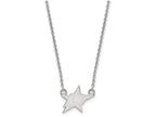 10k White Gold Nhl Logoart Dallas Stars Small Pendant Necklace