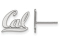 10k White Gold Logoart University Of California Berkeley Extra Small Post Earrings