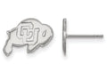 10k White Gold Logoart University Of Colorado Extra Small Post Earrings