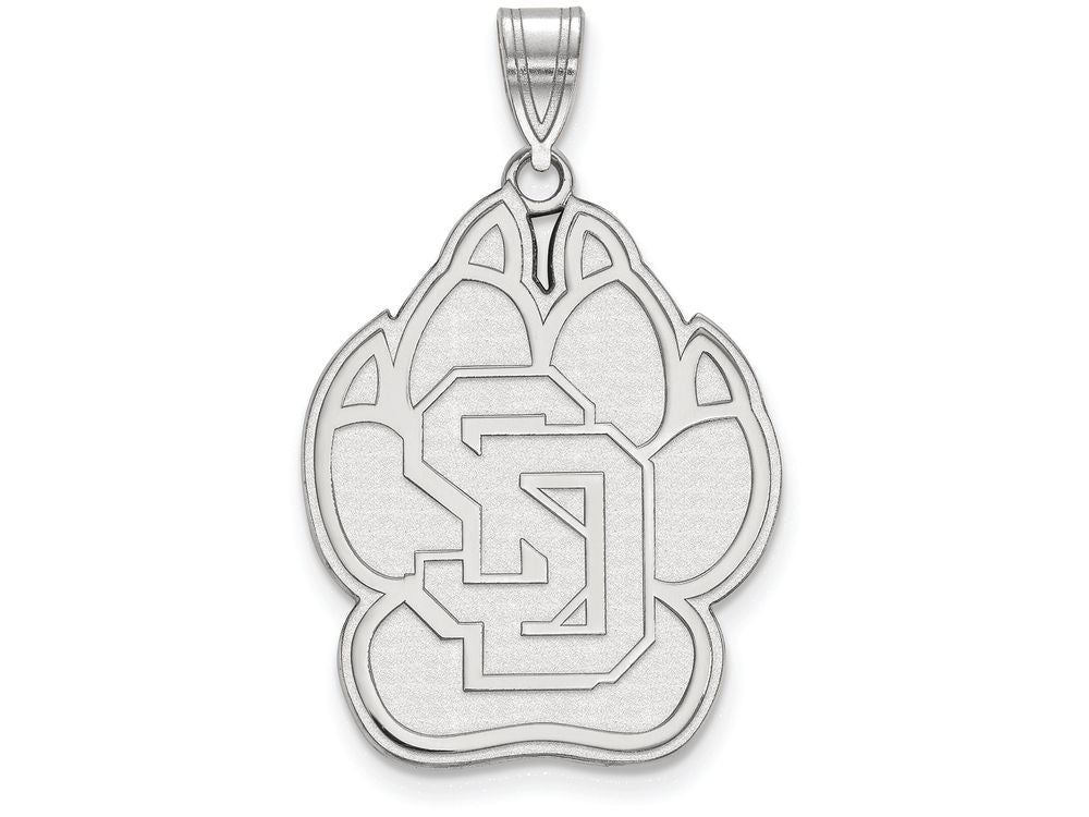 10k White Gold Logoart University Of South Dakota Extra Large  Pendant