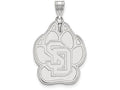 10k White Gold Logoart University Of South Dakota Extra Large  Pendant
